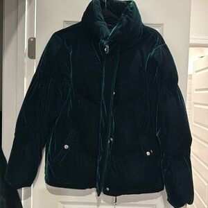 ASOS Forest Green Velvet Puffer